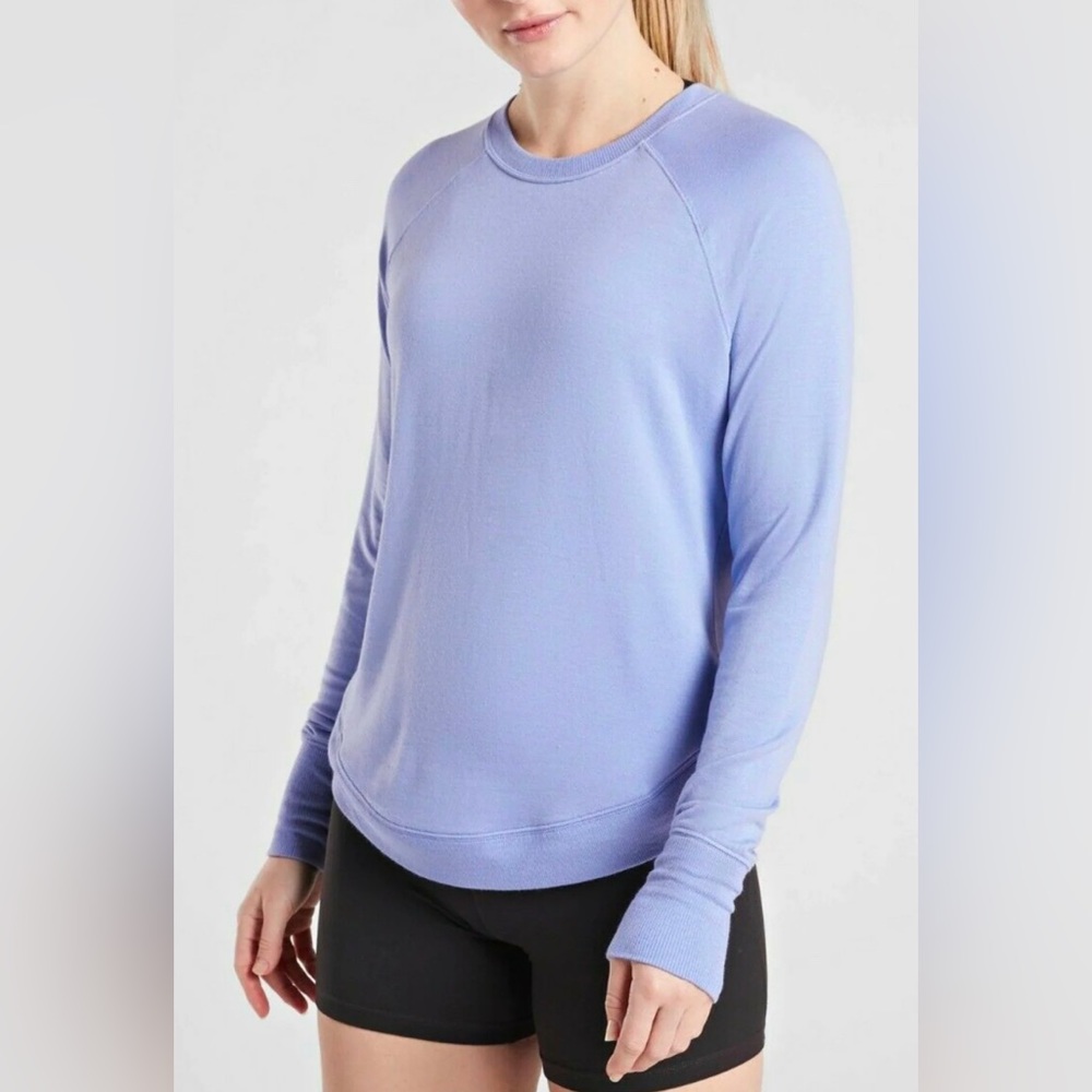 Althleta mindset crewneck, purple, size large.